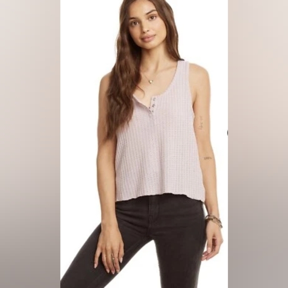 Chaser Sparkle Thermal Henley Tank - Picture 2 of 5